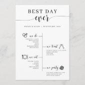Programma voor de beste dag van het huwelijk programmakaart (Voorkant)