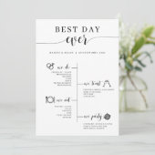 Programma voor de beste dag van het huwelijk programmakaart (Staand voorkant)