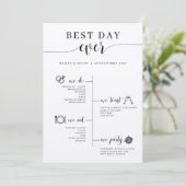 Programma voor de beste dag van het huwelijk programmakaart (Staand voorkant)