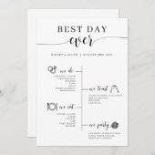Programma voor de beste dag van het huwelijk programmakaart (Voorkant / Achterkant)