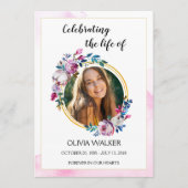 Programma voor de bestelling van paarse bloemen programmakaart (Voorkant)