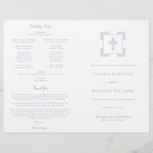  programma voor de blauwe katholieke weduwenmassa (Voorkant)