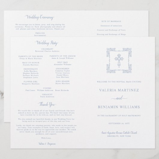 programma voor de blauwe katholieke weduwenmassa (Voorkant / Achterkant)