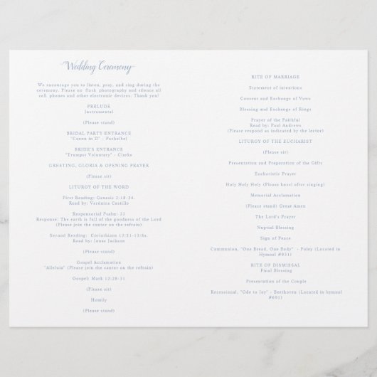 programma voor de blauwe katholieke weduwenmassa (Achterkant)