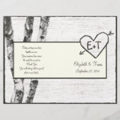 programma voor de bruiloft van de vogelboom (Voorkant)