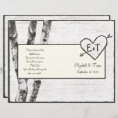 programma voor de bruiloft van de vogelboom (Voorkant / Achterkant)