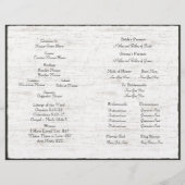 programma voor de bruiloft van de vogelboom (Achterkant)