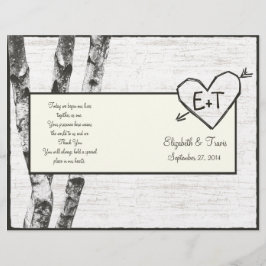 programma voor de bruiloft van de vogelboom