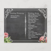 programma voor de bruiloft van florchalkboard (Achterkant)