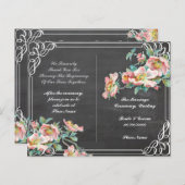 programma voor de bruiloft van florchalkboard (Voorkant / Achterkant)