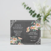 programma voor de bruiloft van florchalkboard (Staand voorkant)