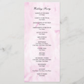 Programma voor de ceremonie van de roze bloem voor programmakaart (Achterkant)