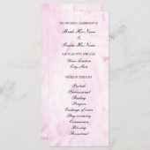 Programma voor de ceremonie van de roze bloem voor programmakaart (Voorkant / Achterkant)