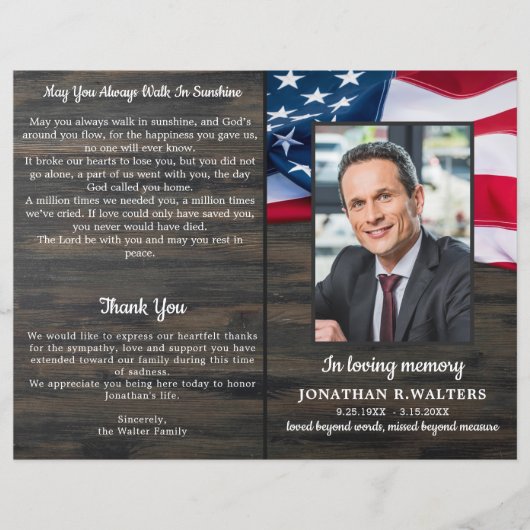 Programma voor de herdenkingsdienst voor patriotti (Voorkant)