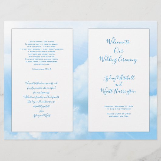 Programma voor de katholieke bruiloft van Heavenly (Voorkant)