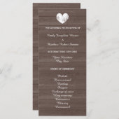  programma voor de kerkbruiloft van het land met h programmakaart (Voorkant / Achterkant)