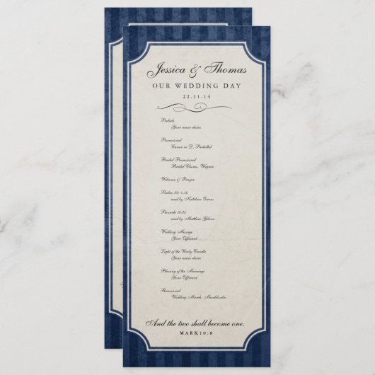  programma voor de marineverbinding van de charm programmakaart (Voorkant / Achterkant)