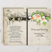  programma voor de plumeria en de ibeige bruiloft (Voorkant / Achterkant)