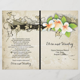 programma voor de plumeria en de ibeige bruiloft