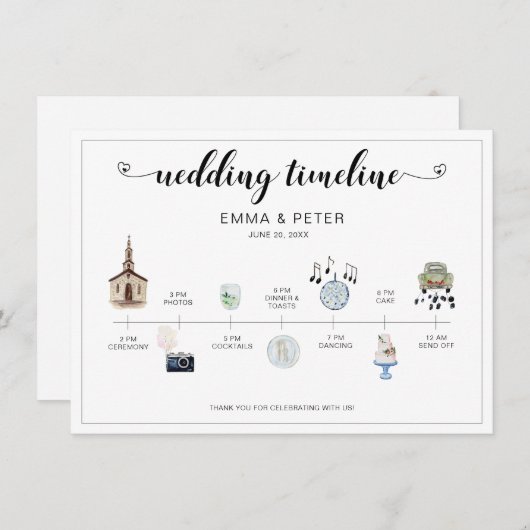 Programma voor de ronddraaiende tijdlijn voor de d (Voorkant / Achterkant)