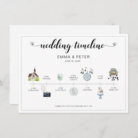 Programma voor de ronddraaiende tijdlijn voor de d (Voorkant / Achterkant)