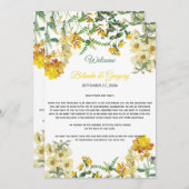 Programma voor de rondweg rond het geel Waterverf Programmakaart (Voorkant / Achterkant)