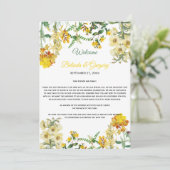 Programma voor de rondweg rond het geel Waterverf Programmakaart (Staand voorkant)