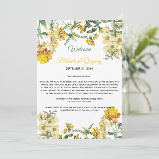 Programma voor de rondweg rond het geel Waterverf Programmakaart (Staand voorkant)