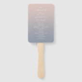 Programma voor de uitreiking van een blauwe bruilo handwaaier (Achterkant)