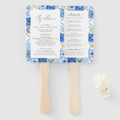 Programma voor de uitreiking van mediterrane blauw handwaaier (Voorkant en achterkant)