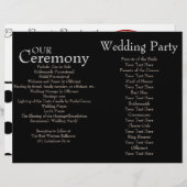 Programma voor de uitzending van een donkerweddens (Voorkant / Achterkant)