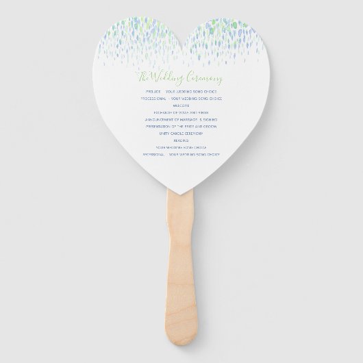 Programma voor de waterverf van de groene dabs handwaaier (Achterkant)