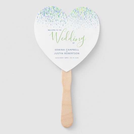 Programma voor de waterverf van de groene dabs handwaaier (Voorkant)