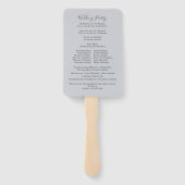 Programma voor de Waterverf van Elegant Wedding Wh Handwaaier (Achterkant)