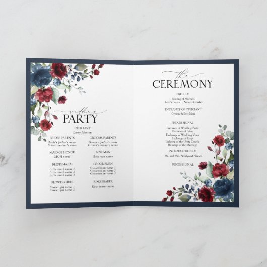 Programma voor de Waterverf van Navy Blue Burgundy (Binnen)