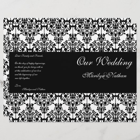 Programma voor donkere en witte bruiloften (Voorkant / Achterkant)