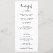 Programma voor echt kerstfeest programmakaart (Achterkant)