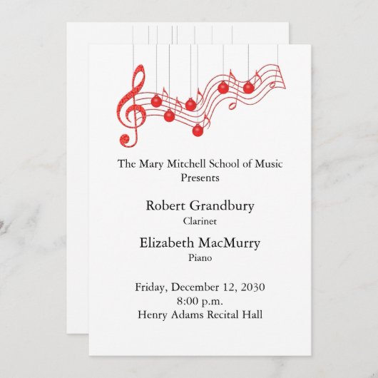 Programma voor feestelijke muziekoverweging (Voorkant / Achterkant)