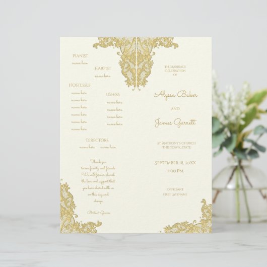  programma voor gouden en ivoren bruiloft (Staand voorkant)
