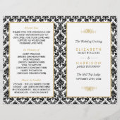 programma voor gouden, zwarte en witte bruiloft (Voorkant)