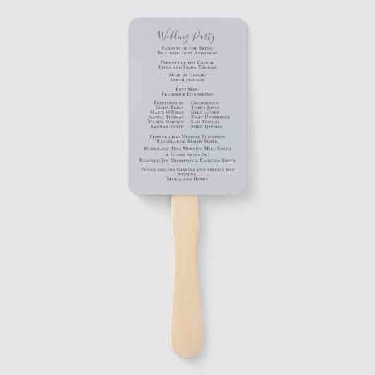 Programma voor goudWaterverf bij Roos voor legant  Handwaaier (Achterkant)