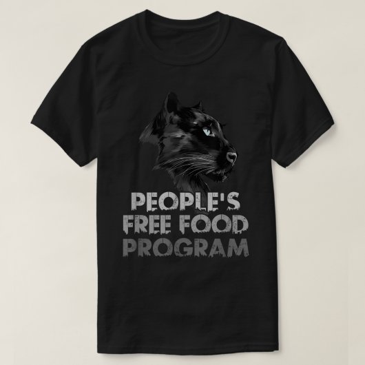 Programma voor gratis voedsel voor mensen - Black T-shirt (Design voorkant)