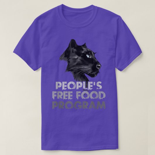 Programma voor gratis voedsel voor mensen - Black T-shirt (Design voorkant)