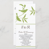 programma voor groene bruiloft programmakaart (Voorkant / Achterkant)