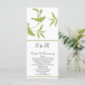 programma voor groene bruiloft programmakaart (Staand voorkant)