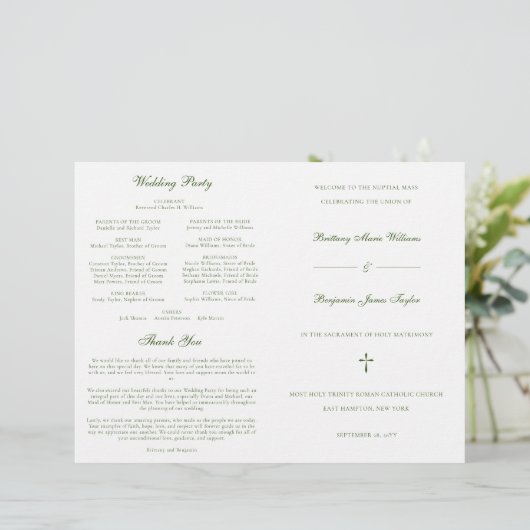 Programma voor groene katholieke weddenschappen (Staand voorkant)