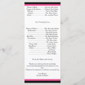 Programma voor het binden van een zwart en donkerr programmakaart (Achterkant)