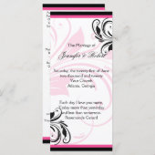 Programma voor het binden van een zwart en donkerr programmakaart (Voorkant / Achterkant)