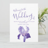 Programma voor het binden van paarse irisbloem programmakaart (Staand voorkant)