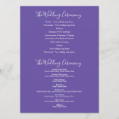 Programma voor het binden van paarse irisbloem programmakaart (Achterkant)